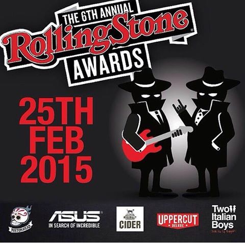 Tickets up for grabs to the 2015 Rolling Stones awards on Wed 25th Feb – sponsored by Hillbilly