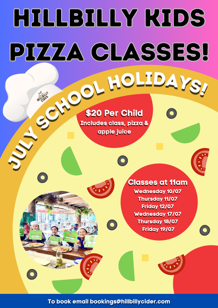 Kids Pizza Class Poster (2) - Hillbilly Cider